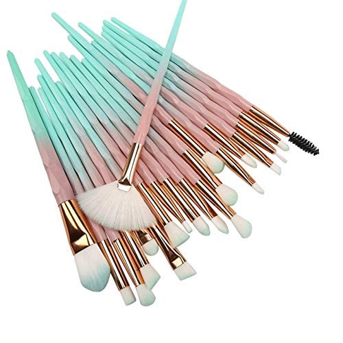 Premium 20-Piece Unicorn Makeup Brush Set - Eyeshadow, Eyeliner, Blending, Foundation, Concealer & Blush Brushes for Professional & Everyday Makeup | Perfect Gift for Women & Girls | Home, Travel & Salon Use
