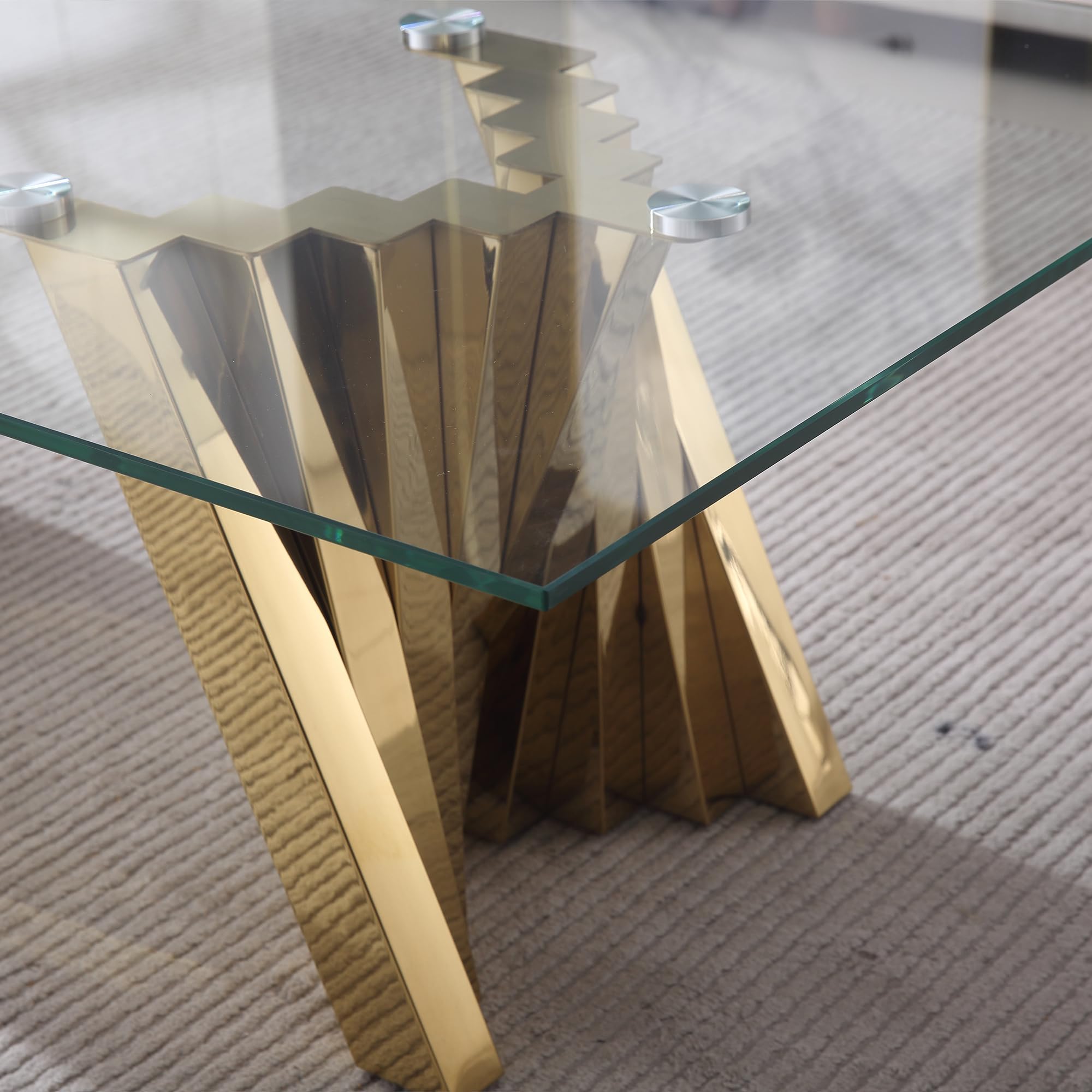Modern Gold Glass Coffee Table 51