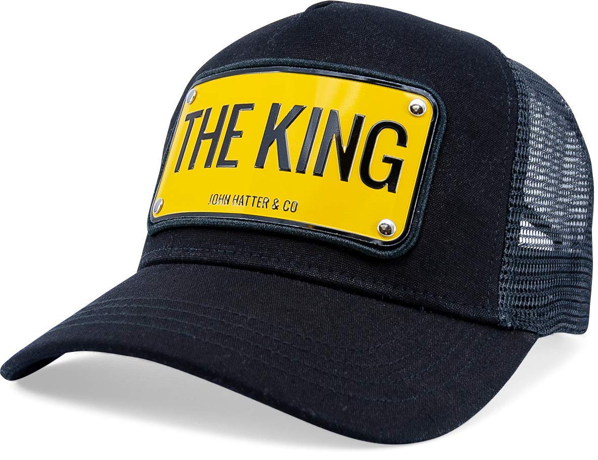 John Hatter & Co The King Black Adjustable Baseball Cap for Men - Stylish & Comfortable Hat for Outdoor Sports, Casual Wear & Gifts