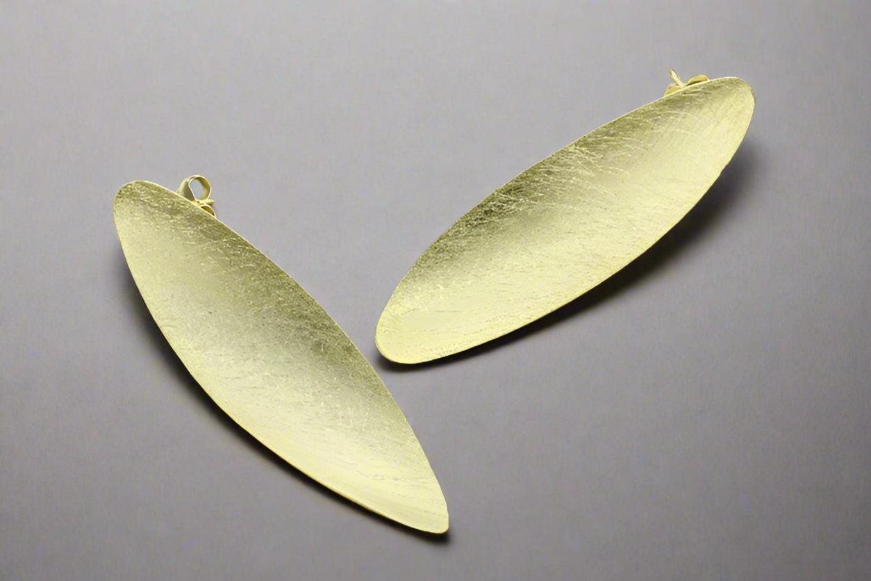 22K Gold Over Silver Aphrodite Tear Stud Earrings - Elegant Jewelry for Women, Perfect for Parties, Weddings & Special Occasions