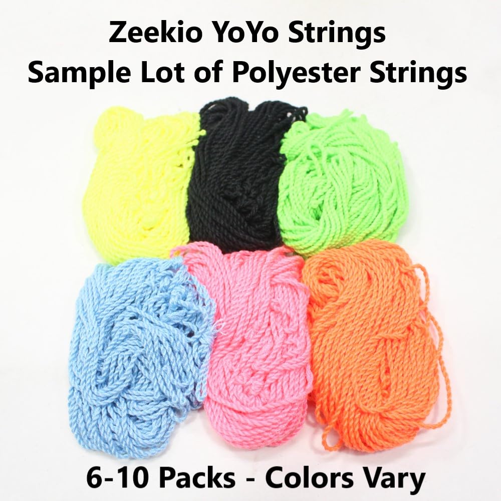 Zeekio Professional Yo-Yo Strings - Bulk Pack of 60 High-Performance Polyester Strings for Competition & Trick Play - Perfect for Beginners to Advanced Players
