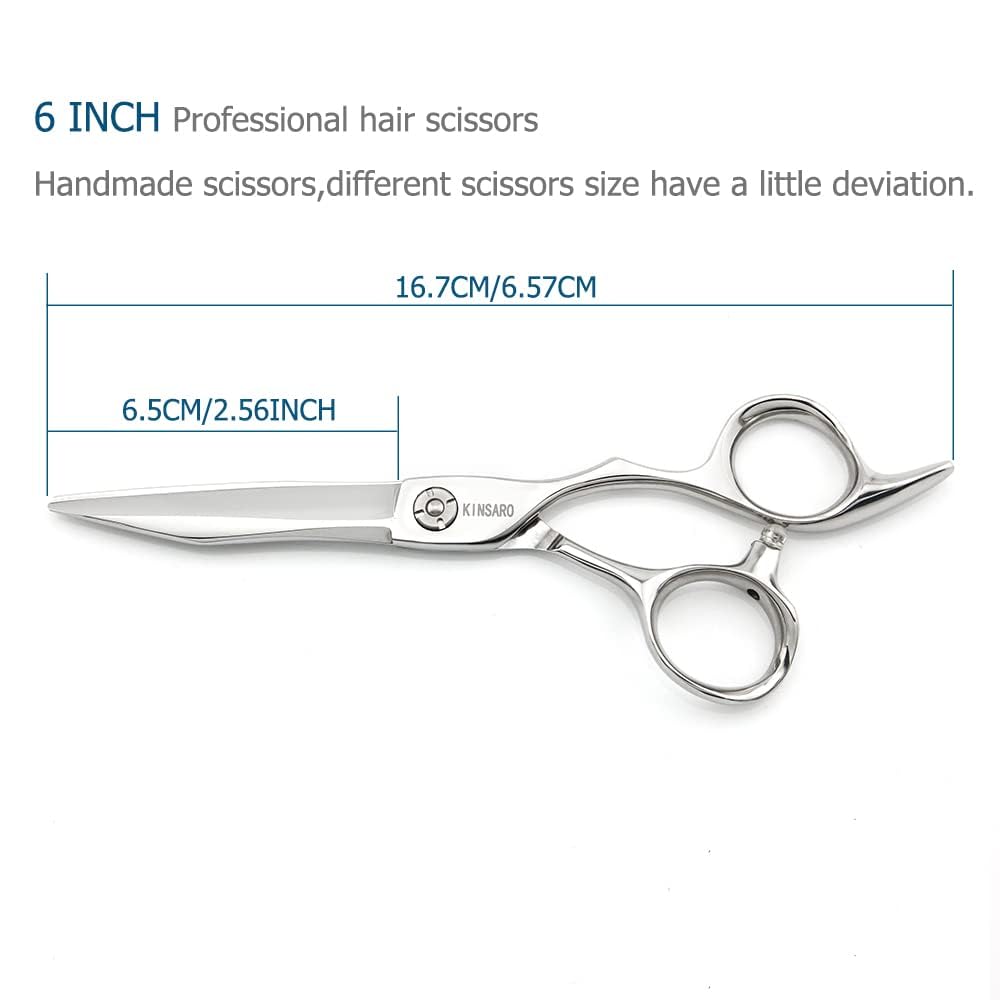 Professional 6 Inch Barber Scissors - 440C Stainless Steel Hair Cutting Shears for Precision Haircuts | Sharp Salon & Home Hairdressing Tools | Perfect for Stylists, Barbers & DIY Hair Trimming