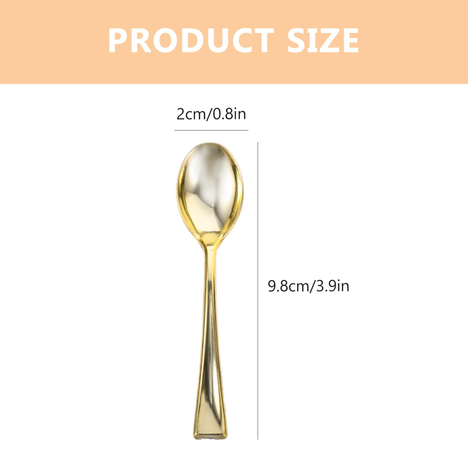 24Pcs Mini Gold Plastic Spoons - Elegant Dessert Tasting Spoons for Christmas Decor, Appetizers, Honey Sampling & Party Supplies - Perfect for Holiday Parties, Wedding Receptions & Catering Events