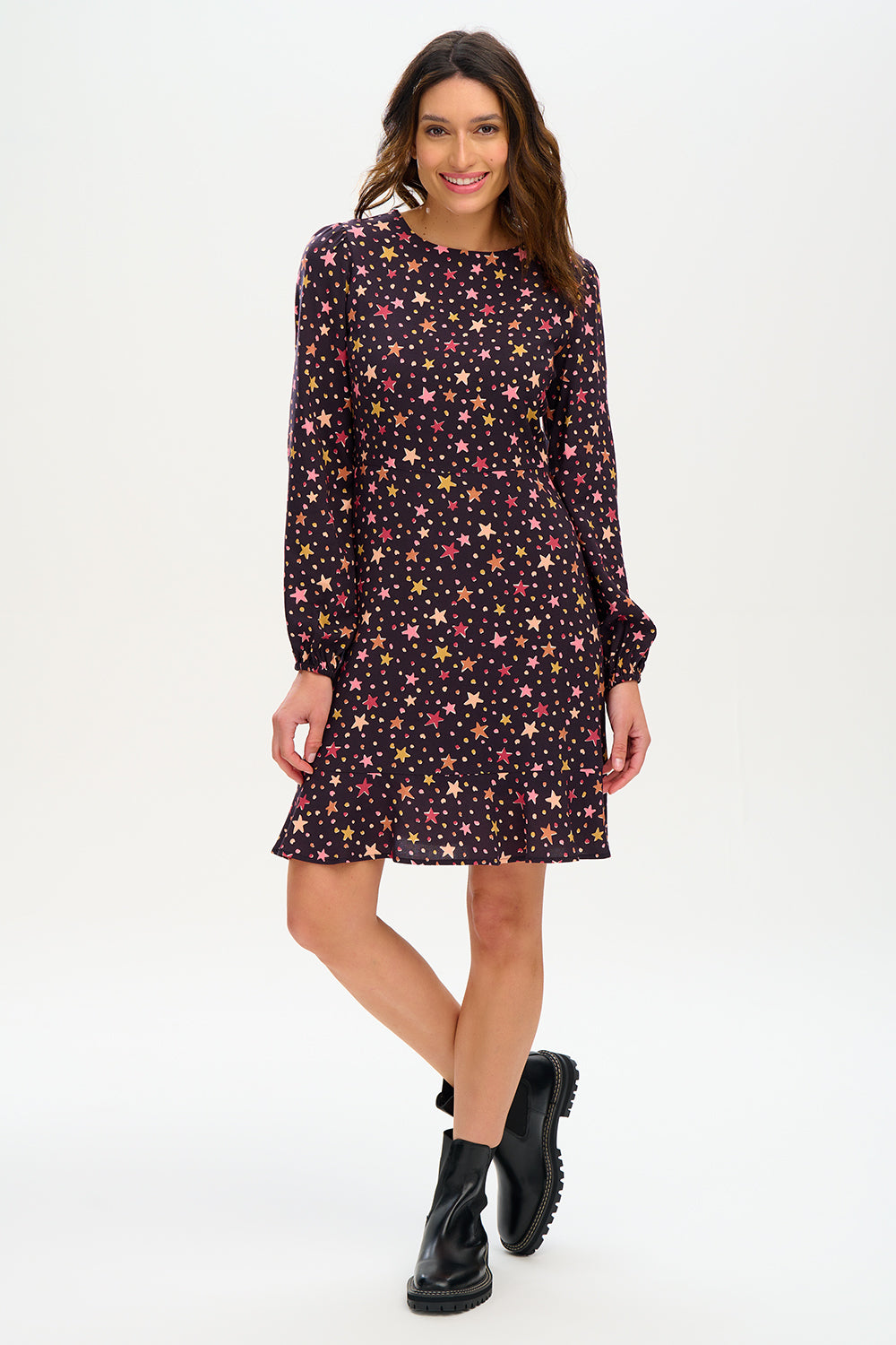 Juliette Dress with Cutout Stars - Elegant Black Party Dress for Women | Perfect for Evening Events, Date Nights & Special Occasions