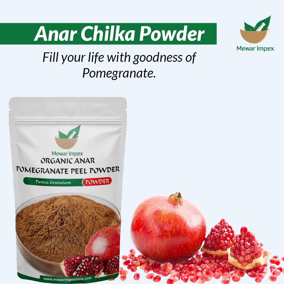 Premium Pomegranate Peel Powder (200g) - Punica Granatum for Glowing Skin, Acne & Hair Care | Natural Face Pack, Hair Fall Treatment & Spot Remedy | Vegan, Chemical-Free Skincare Solution