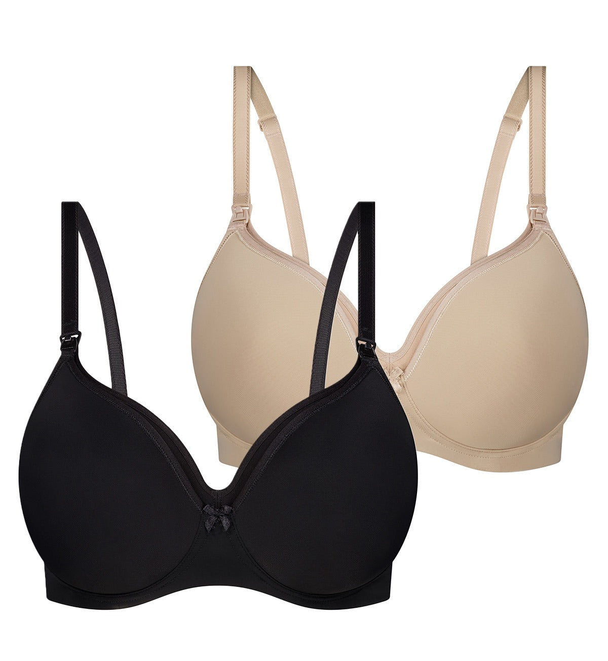 MAMABEL Smooth Wireless Bra Twin Pack - Comfortable Wire-Free Bras for Women - Perfect for Yoga, Workout & Everyday Wear
