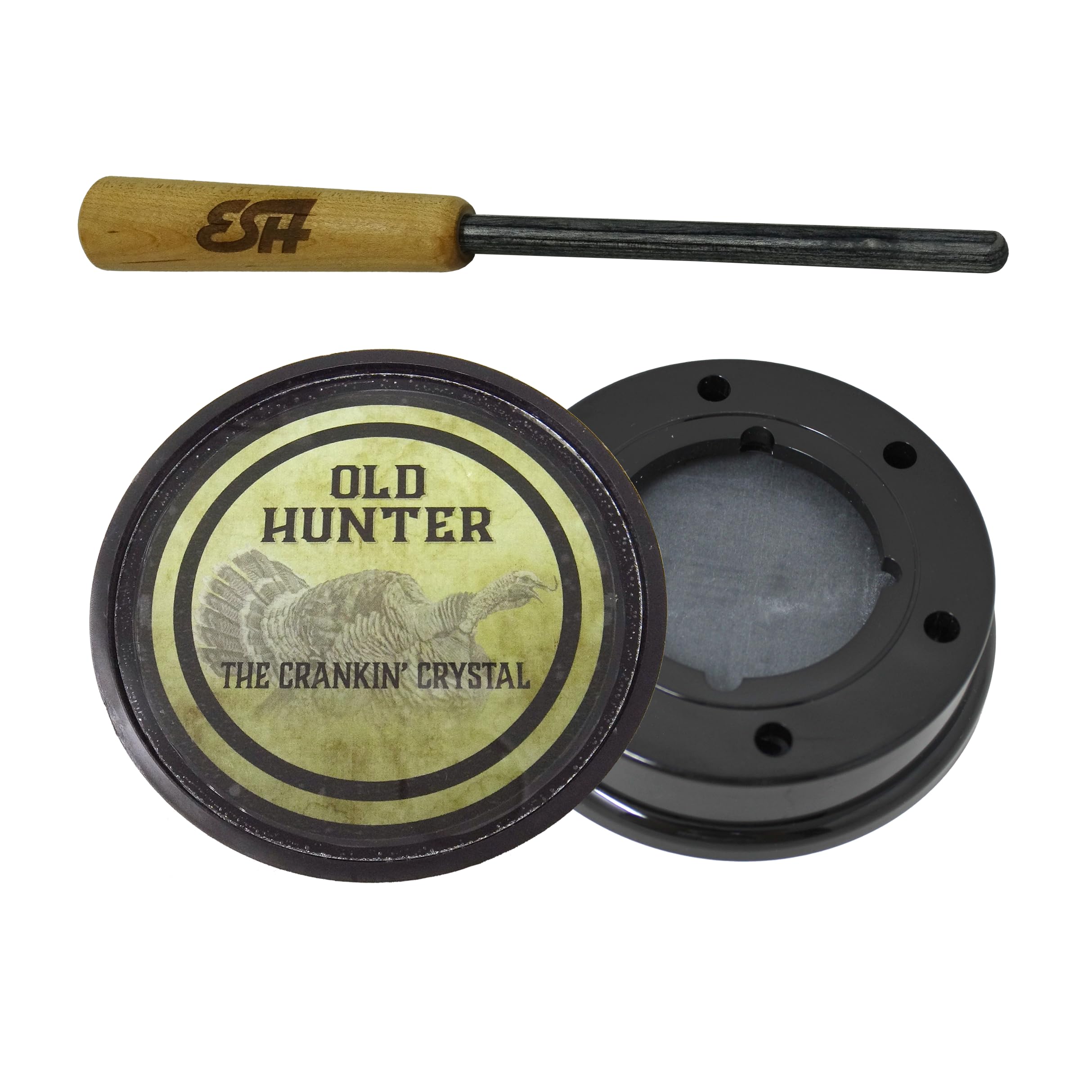 Premium Turkey Pot Calls - Realistic Glass & Slate Turkey Calls with Strikers - Best Hunting Lures for Wild Turkey (Perfect for Spring Hunting & Outdoor Adventures)