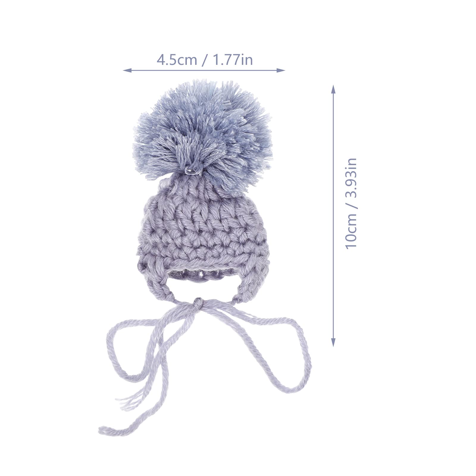 9-Piece Hand-Crocheted Wool Hats Set - Mini Top Hats, Doll Hats & Christmas Hats for Women & Girls - DIY Handmade Crafts for Parties, Cosplay & Holiday Decor