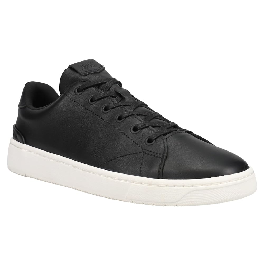 TOMS Men's Travel Lite Low Lace-Up Sneakers - Lightweight Casual Walking Shoes for Men - Black | Perfect for Travel, Work & Everyday Comfort