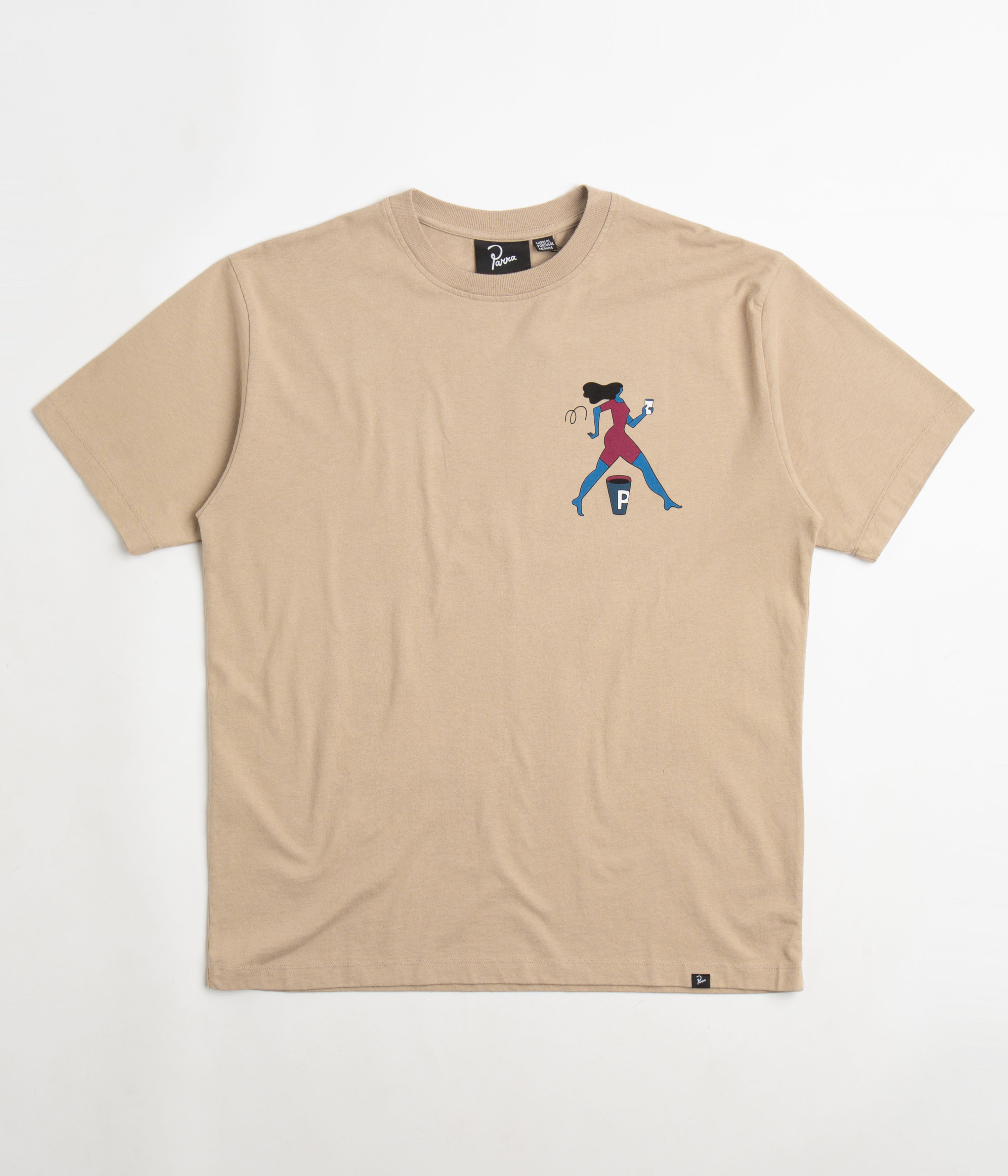 Parra Questioning Graphic T-Shirt - Beige | Casual Streetwear for Men & Women | Perfect for Everyday Wear and Urban Fashion