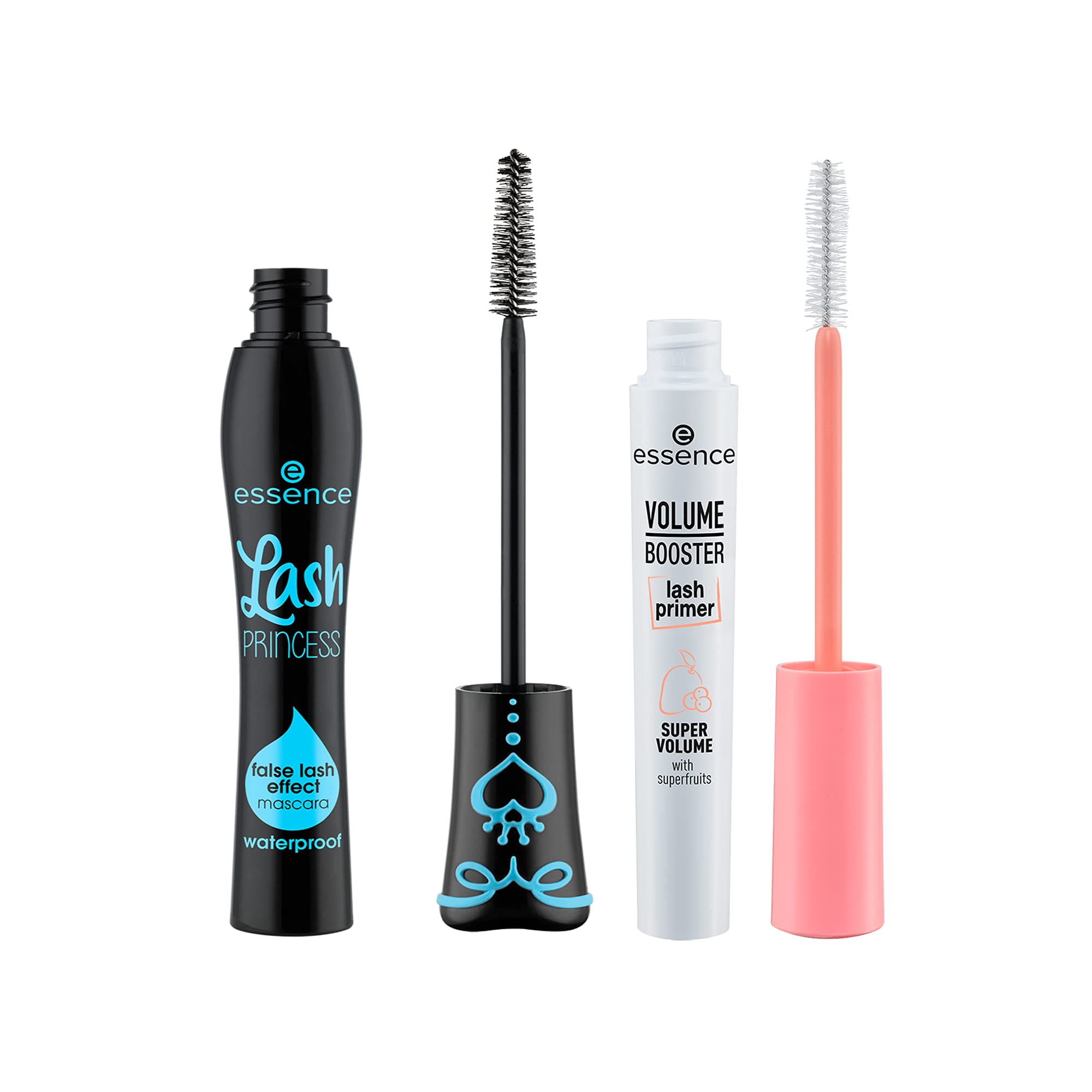 Lash Princess False Lash Waterproof Mascara & Volume Booster Lash Primer Set - Dramatic Length & Volume for Day & Night Looks