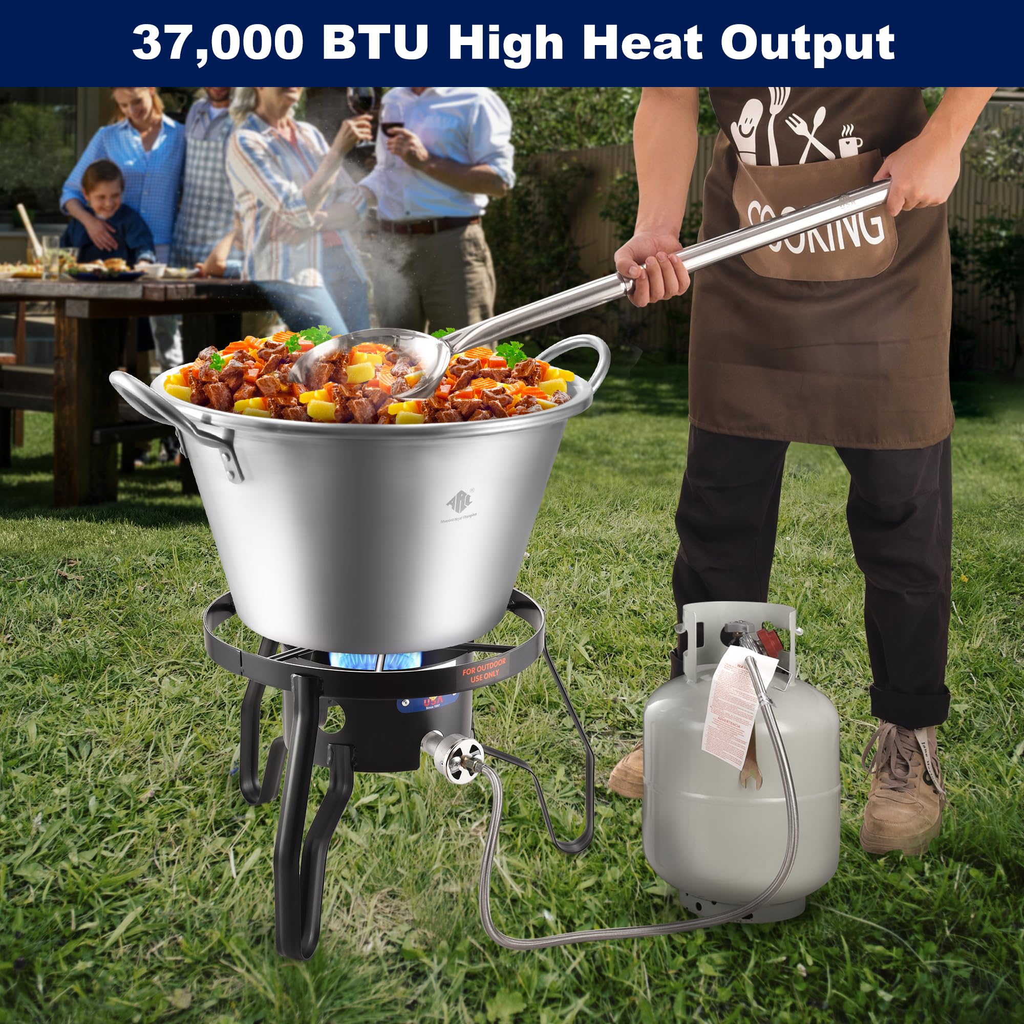 ARC 41QT Outdoor Wok & Propane Stove Set - 21