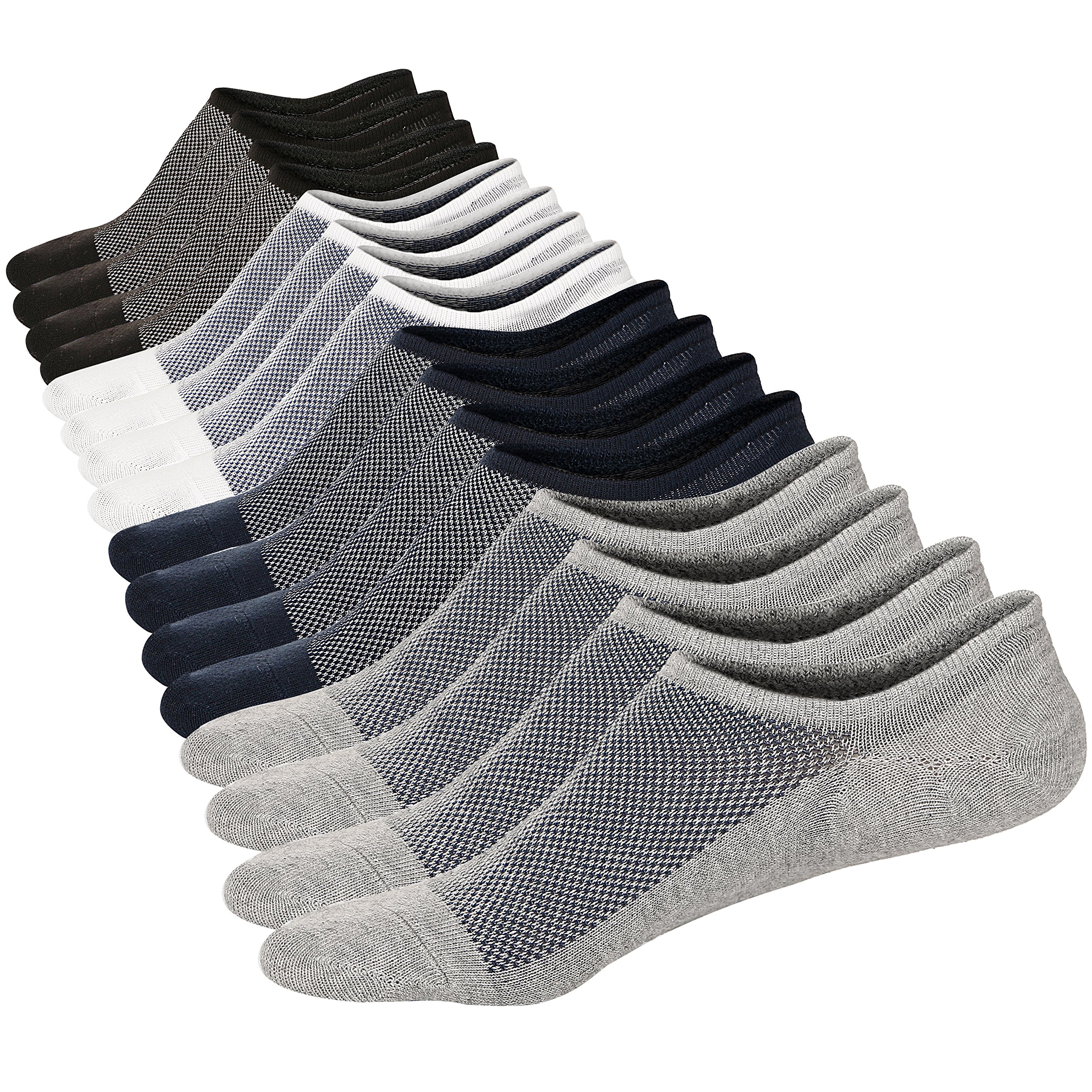 Mottee & Zconia No Show Socks for Men & Women - Low Cut Invisible Ankle Liner Socks - Breathable Cotton Comfort for Sneakers, Loafers & Casual Shoes