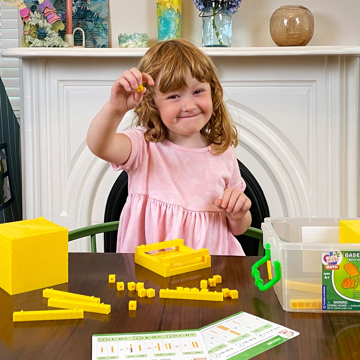 Base Ten Blocks Math Kit for Kids with Activity Cards - Hands-On Learning for Counting, Addition & Subtraction - Perfect for Homeschool & Classroom Math Activities