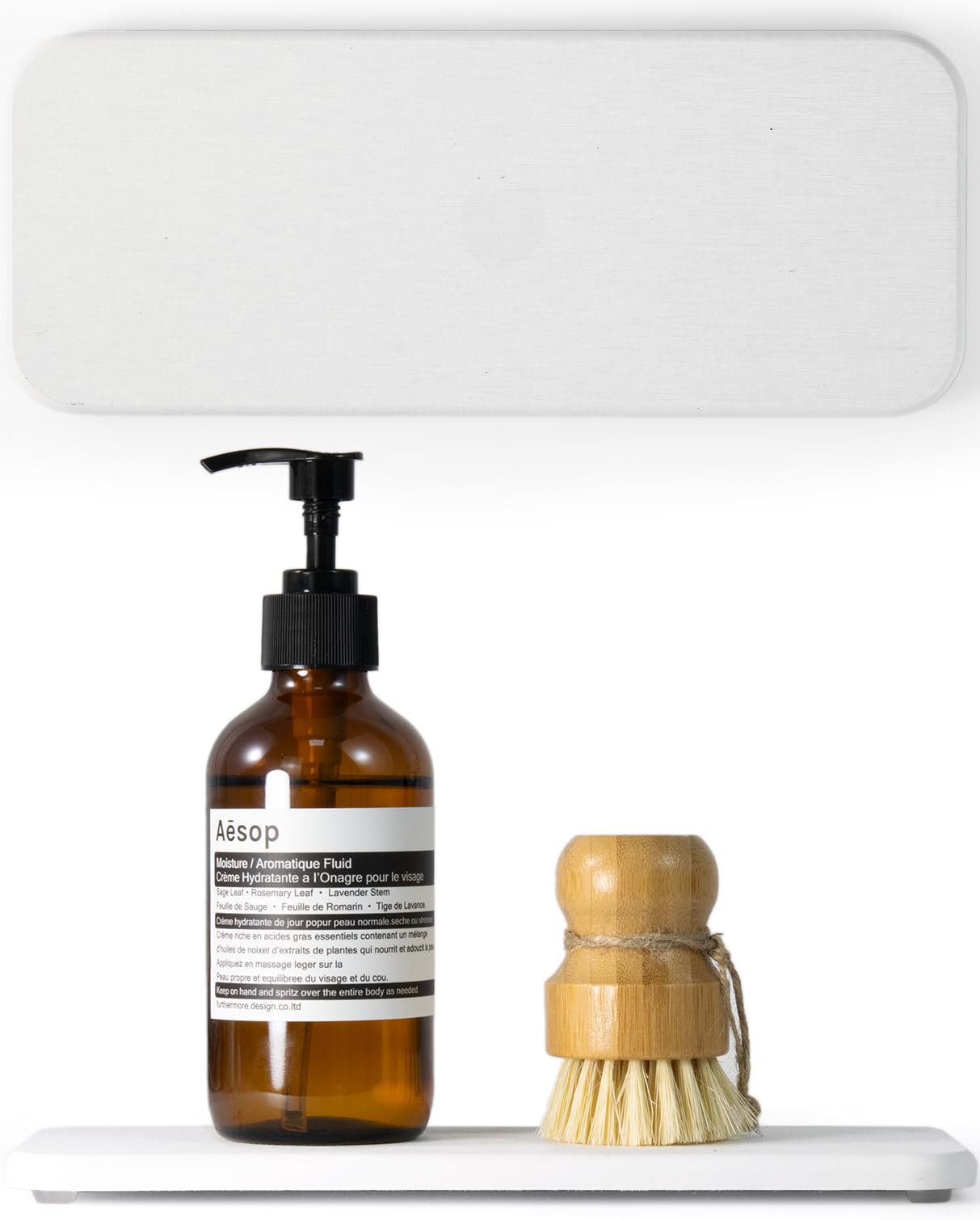Fast Drying Diatomite Bathroom Tray - Absorbent Soap Dish & Toothbrush Holder for Countertop - Water Absorbing Stone Sink Organizer for Bathroom & Kitchen (White) - Perfect for Shower, Vanity & Spa Decor