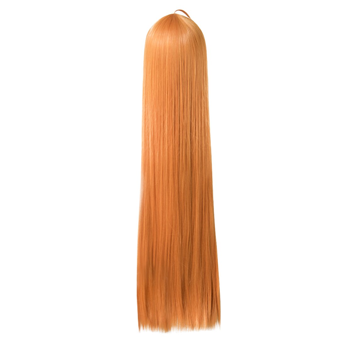 Orange Cosplay Wig with Glasses - Long Straight Synthetic Hair 80cm for Anime Costume & Halloween Party - Perfect for Joker, Harley Quinn & Comic Con Costumes