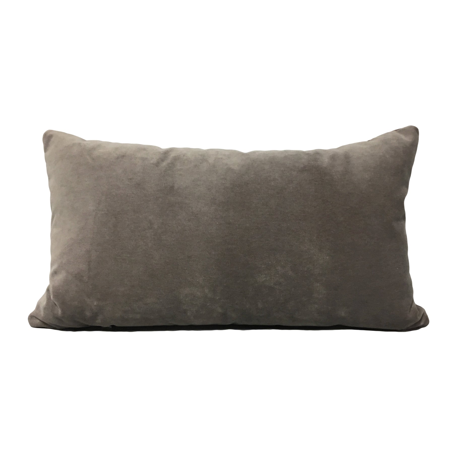 Luscious Velvet Smoke Lumbar Pillow 12x22 - Soft Support for Sofa, Bed & Office Chair - Home Decor & Comfort Cushion