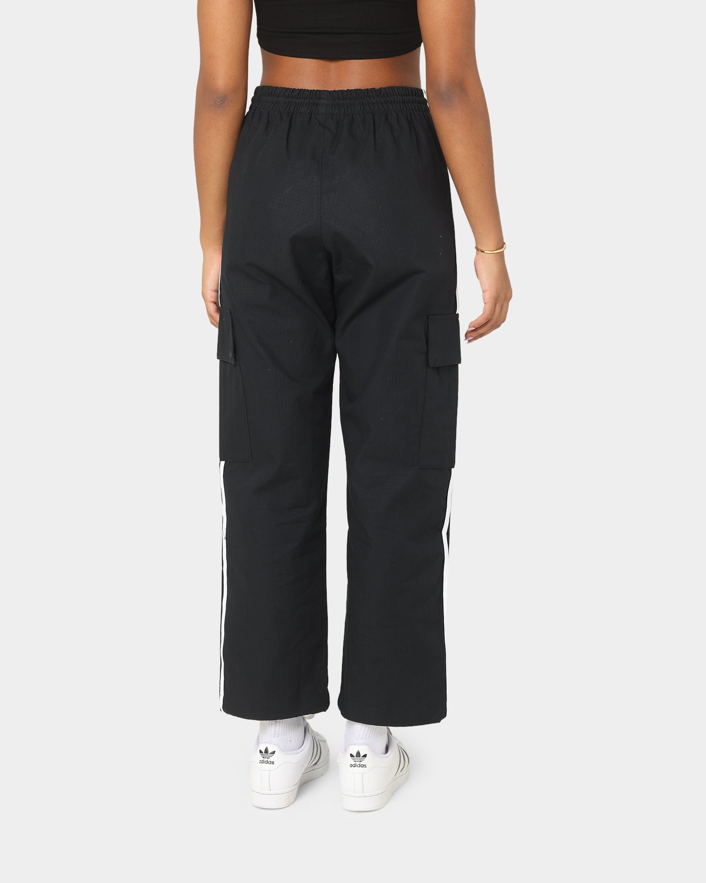 Adidas 3 Stripes Cargo Pants for Men - Black Military Style Joggers with Multiple Pockets | Perfect for Streetwear, Workout & Outdoor Activities