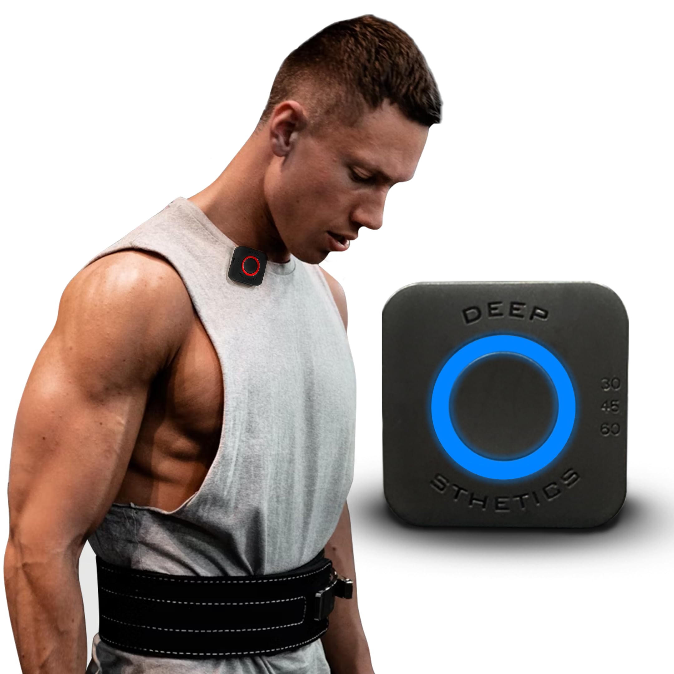 Gym Timer - Digital Stopwatch with Vibration Alerts for Tracking Rest Time & Workouts | Portable Fitness Timer for Home & Gym Training