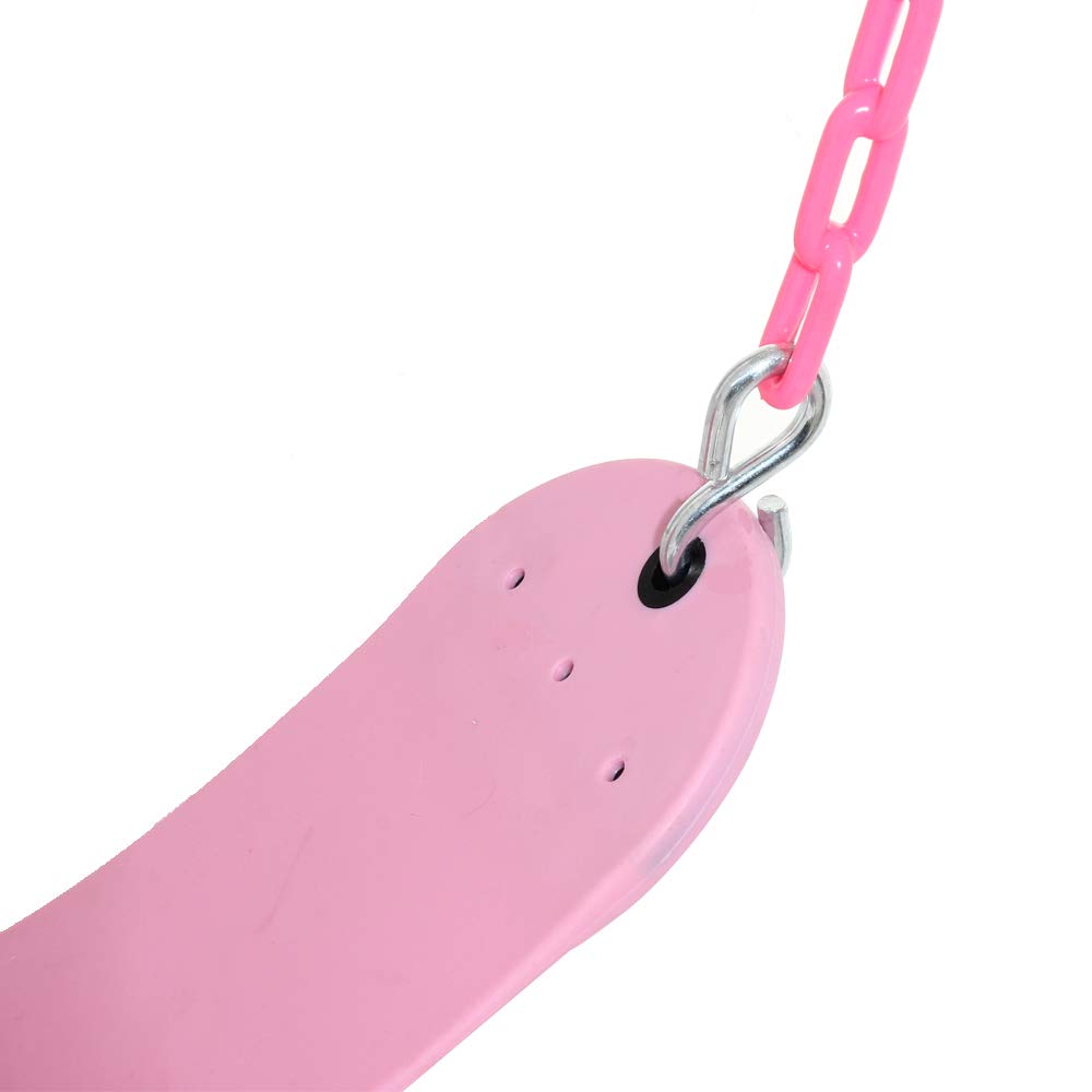 **Pink Heavy Duty Toddler Swing Set - High Back Full Bucket Swing Seat for Kids - Outdoor Playground & Backyard Swing Accessories - Perfect for Playtime & Backyard Fun**