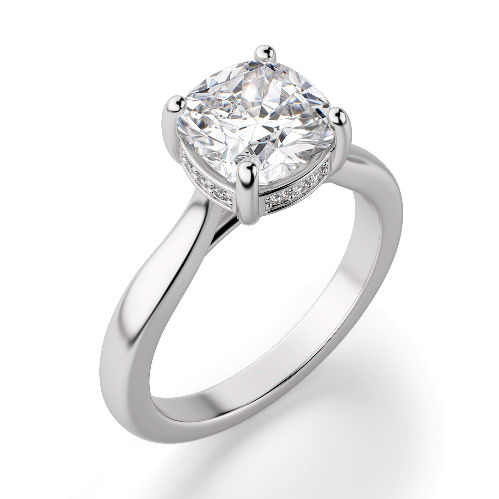 3 CT Cushion Cut Moissanite Engagement Ring Set - Vintage Halo Wedding Band & Solitaire Promise Ring for Women - Anniversary Gift, Bridal Jewelry - Perfect for Proposals, Weddings & Special Occasions