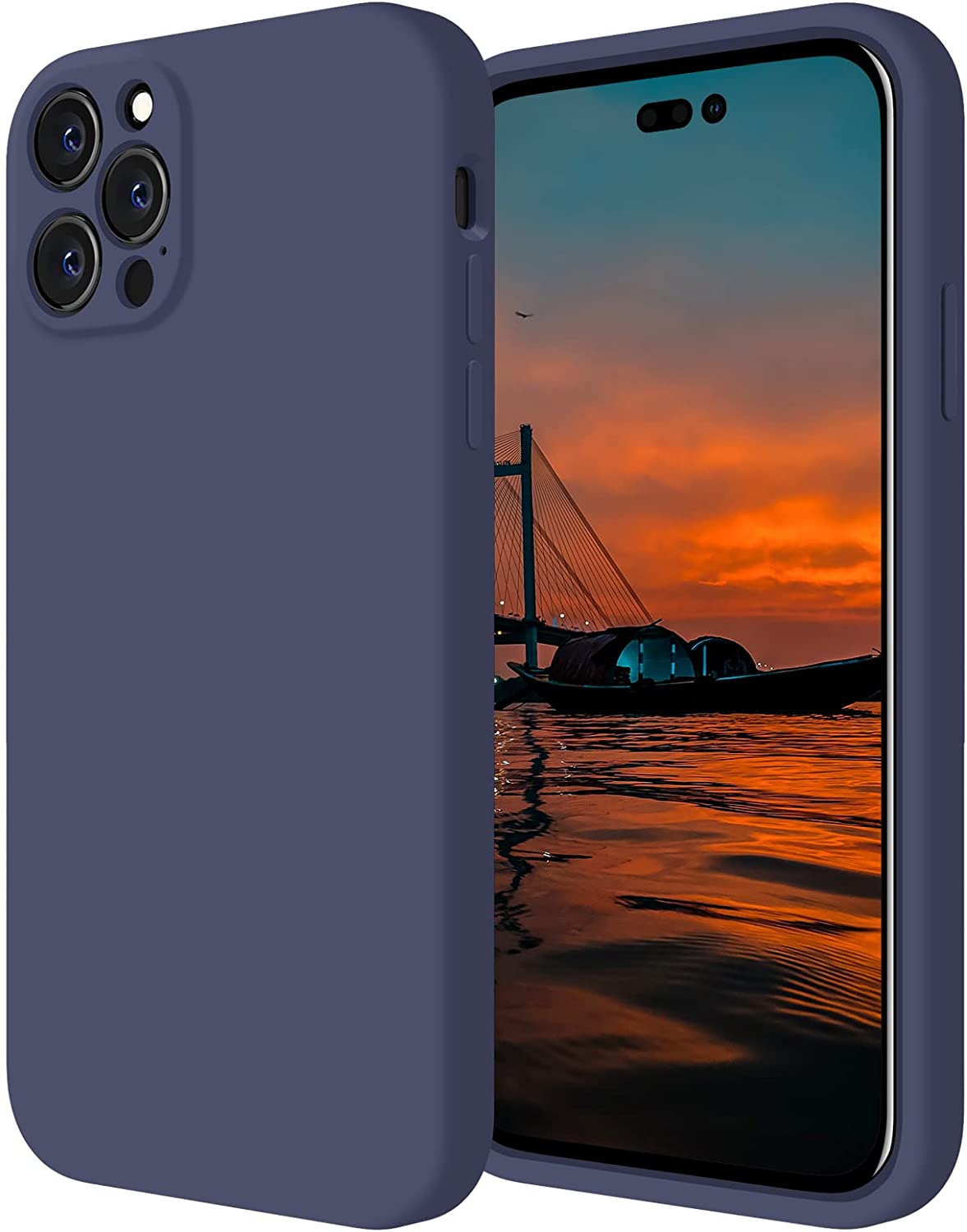 Premium iPhone 14 Pro Case - Shockproof Silicone Cover with Enhanced Camera Protection | Slim Fit Protective Phone Case for Everyday Use & Outdoor Activities