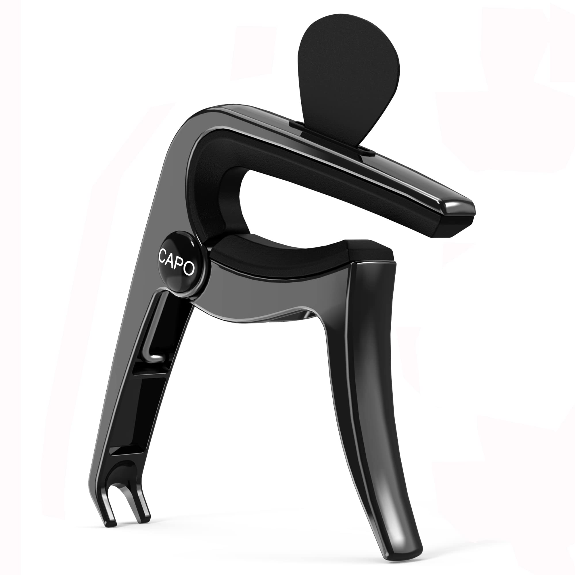 Dulphee 3-in-1 Guitar Capo with Pick Holder & Free Picks - Universal Clamp for Acoustic, Electric Guitars, Ukulele, Mandolin, Banjo - Perfect for Live Performances, Practice & Studio Recording