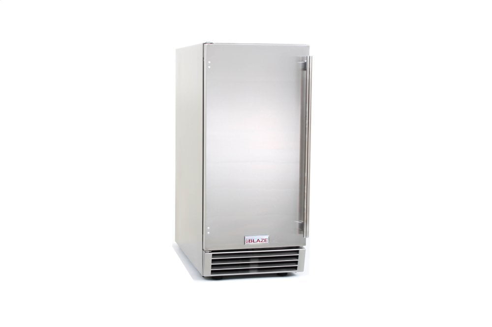 Blaze Grills BLZICEMKR50GR 50 Lb. 15 Inch Commercial Outdoor Ice Maker with Gravity Drain - Perfect for Backyard BBQs, Pool Parties, and Outdoor Events