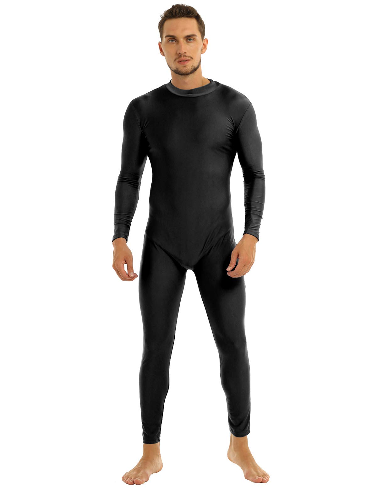 YEAHDOR Men's Stretchy Full Body Leotard Spandex Zentai Unitard - Gymnastics, Dance, Cosplay, Workout & Performance Jumpsuit Sportswear