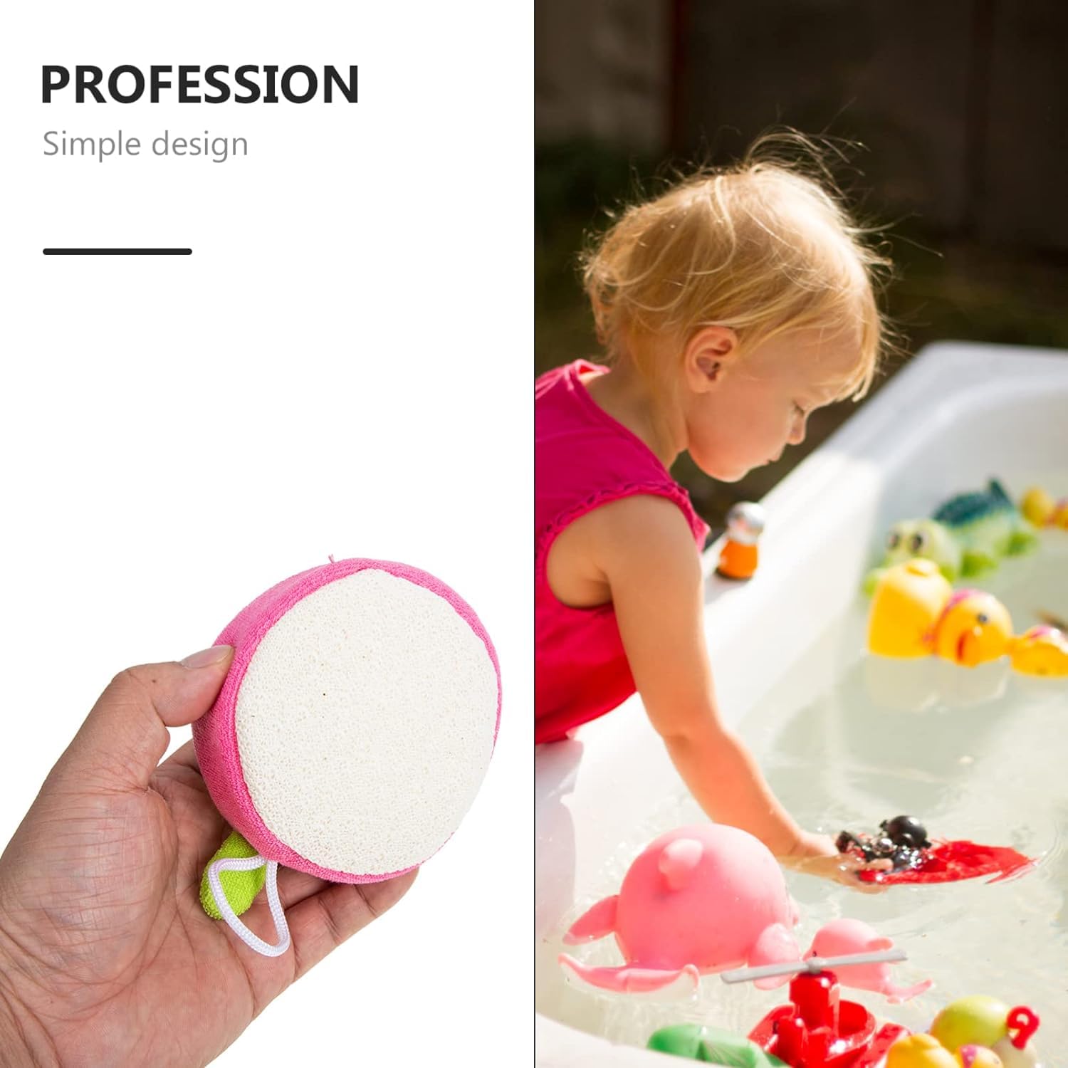 Baby Station Baby Fresh & Fruity Multicolored Bath Sponge Set - 2 Pack | Soft & Safe Wash Sponges for Newborns & Toddlers | Gentle Bath Time & Skin Care Essentials