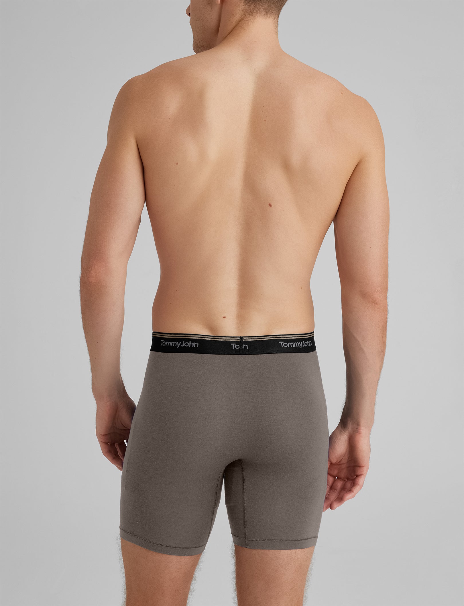 Ultra Soft Flex Mid Length Boxer Briefs for Men - 6 Pack (3 Pairs) - Breathable Comfort Underwear for Workout, Travel & Everyday Wear