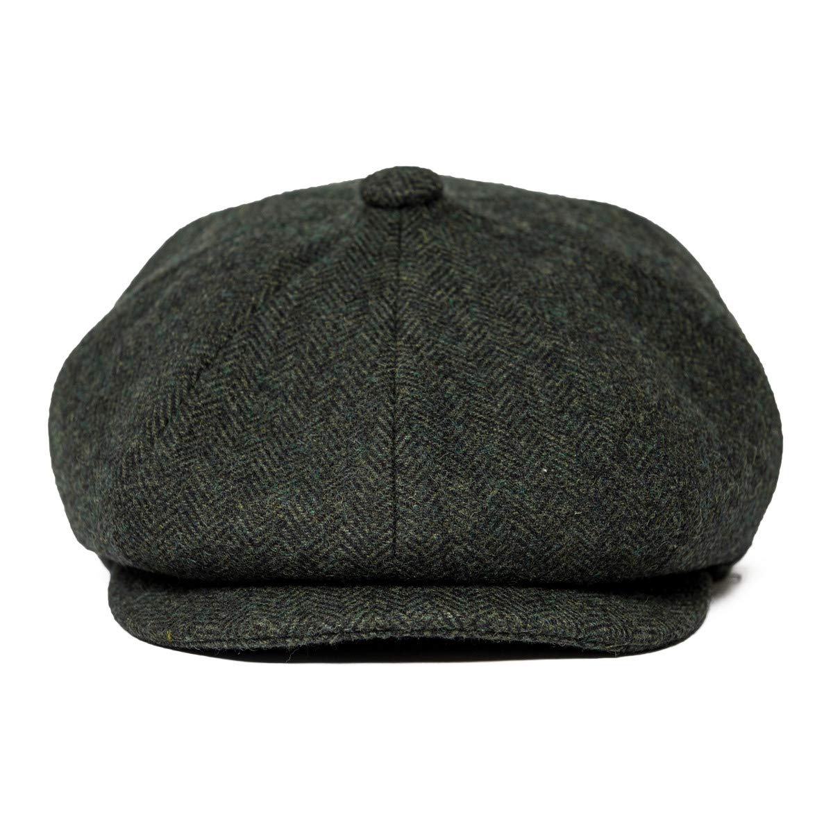 Men's Wool Blend 8-Panel Newsboy Cap - Classic Tweed Cabbie Hat with Snap Brim - Perfect for Casual Outfits, Vintage Style & Winter Fashion