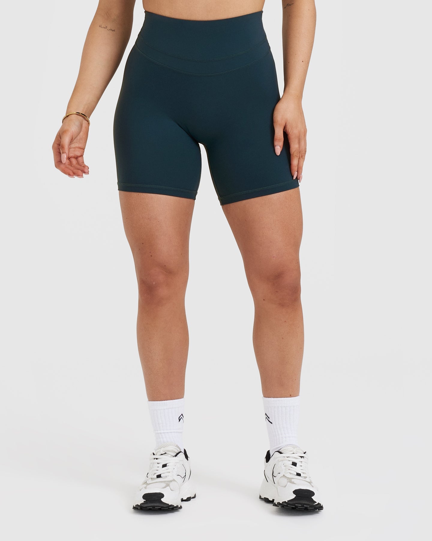 High Waisted Shorts for Women - 6-Pack Comfortable Stretchy Oil Blue Workout Shorts | Perfect for Yoga, Running, Gym & Summer Fashion