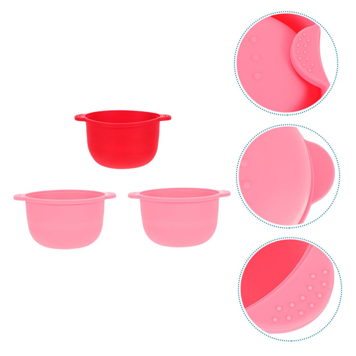 NOLITOY 3-Piece Non-Stick Wax Warmer Set - Removable Wax Melting Pot for Hair Removal, Eyebrow & Bikini Waxing - Perfect for Home & Salon Use - Includes Wax Bowls for Easy Wax Bean Melting & Application