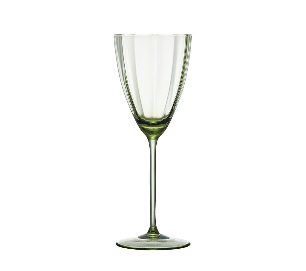 Premium Green Luna Wine Glasses Set of 4 - Elegant Stemware for Red Wine, White Wine & Champagne - Perfect for Dinner Parties, Weddings & Home Entertaining