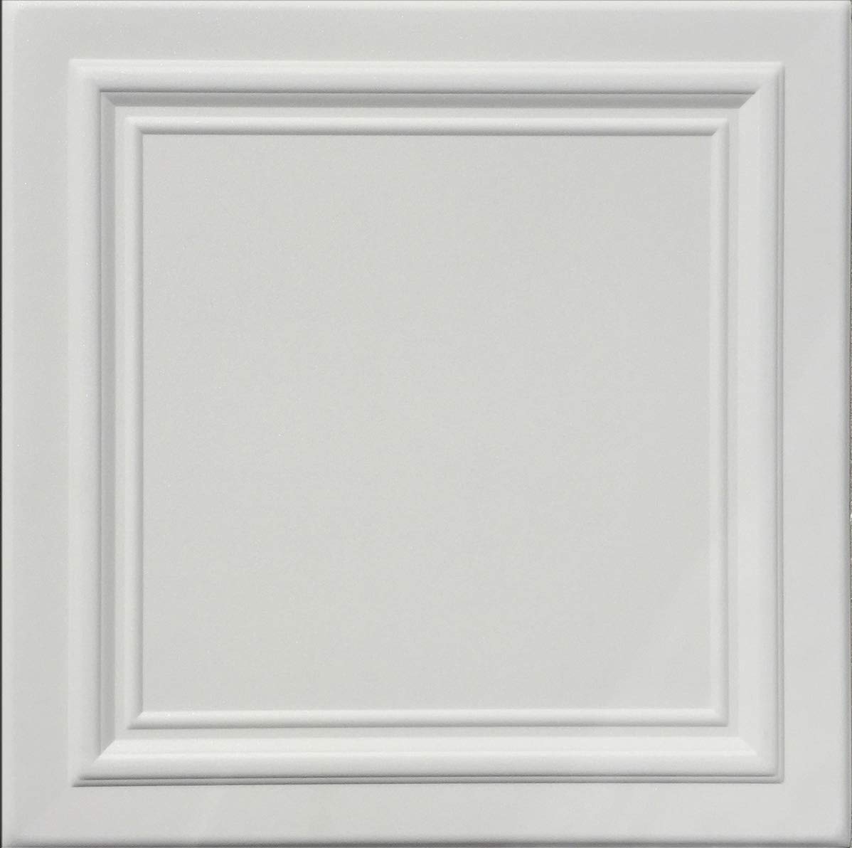 Zeta White Foam Ceiling Tiles - 100-Piece Box - Decorative Ceiling Panels for Easy DIY Installation - Perfect for Home, Office & Commercial Renovations