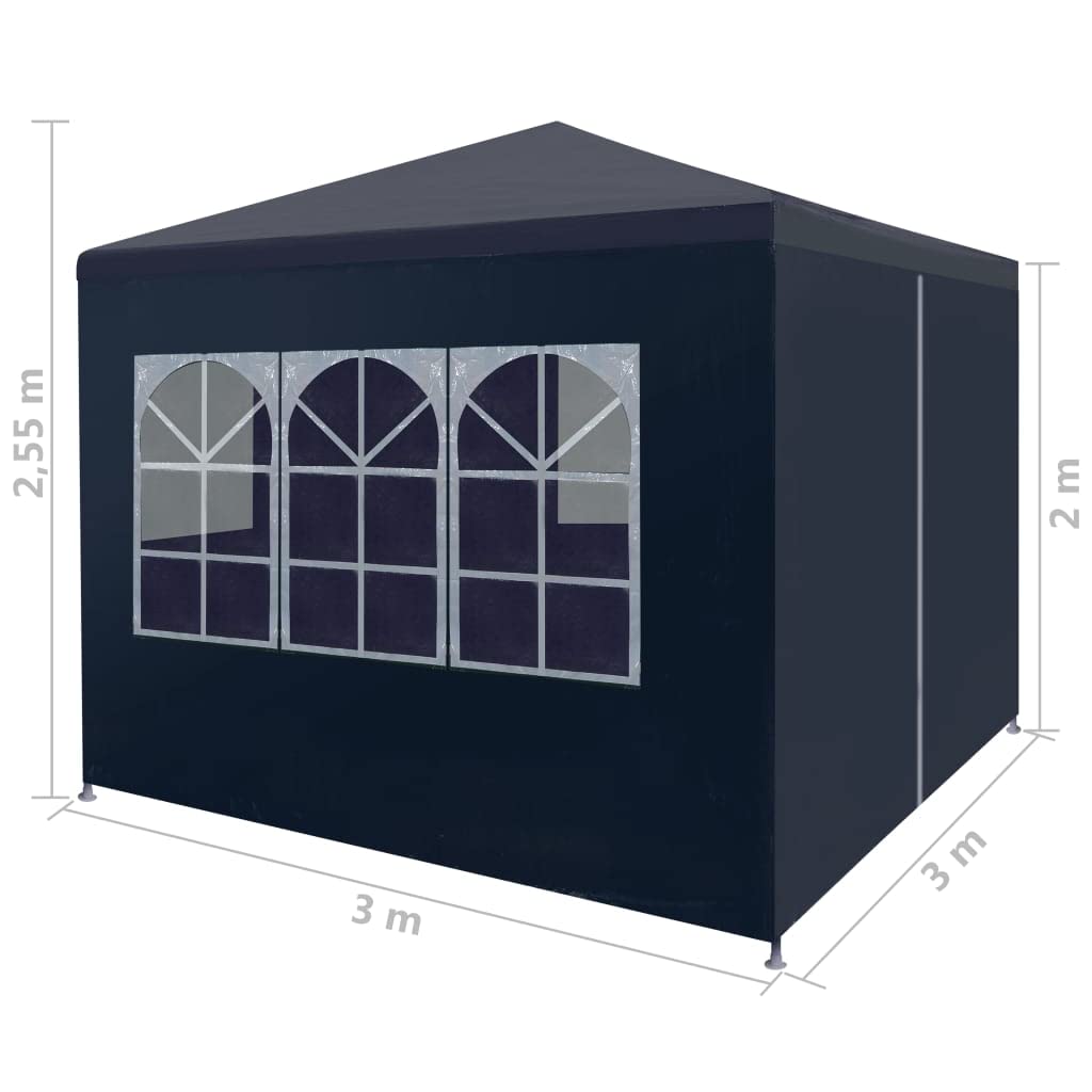 CHARMMA 10x10 Heavy Duty Pop Up Canopy Tent - Large Outdoor Party Tent for Weddings, Backyard Events & Gatherings - Waterproof Blue Shelter with Carry Bag - Perfect for Picnics, BBQs, Festivals & Camping