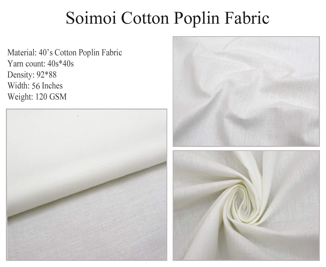 Soimoi Green Cotton Poplin Fabric - 56