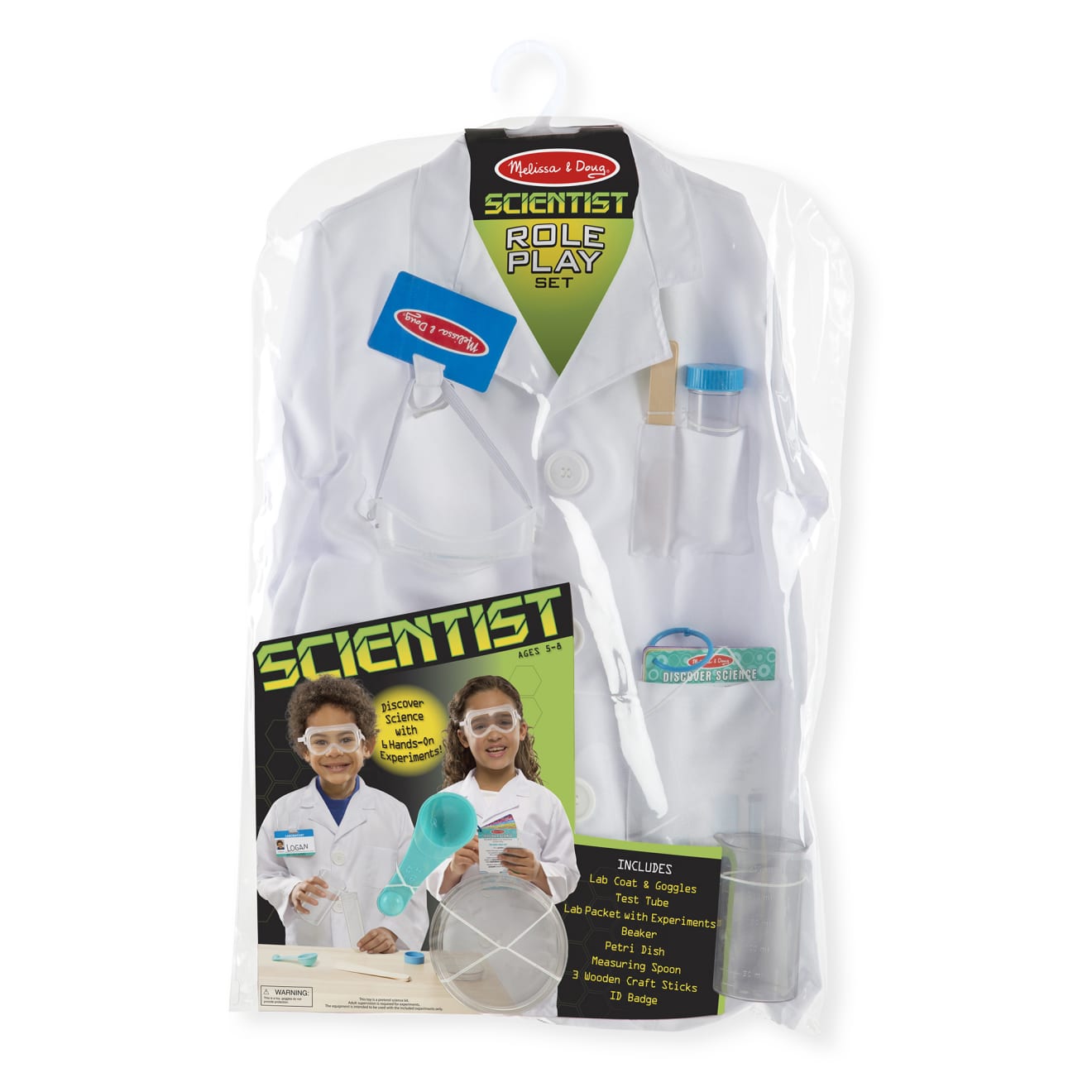 Kids Scientist Role Play Set - Science Lab Costume & Experiment Kit for STEM Learning - Perfect for Classroom, Birthday Parties & Pretend Play