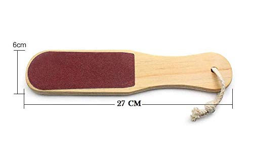 Dual Sided Wooden Foot Scraper - Hard & Dead Skin Callus Remover Pedicure Tool for Smooth Feet - Perfect for Home Spa, Pedicure & Foot Care Routine (Pack of 1)