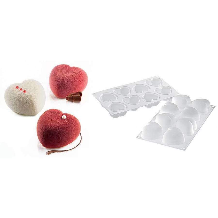 Silikomart Amorini Heart Silicone Mold - Premium Baking Mold for Valentine's Day Cakes, Chocolates, Candies & DIY Crafts