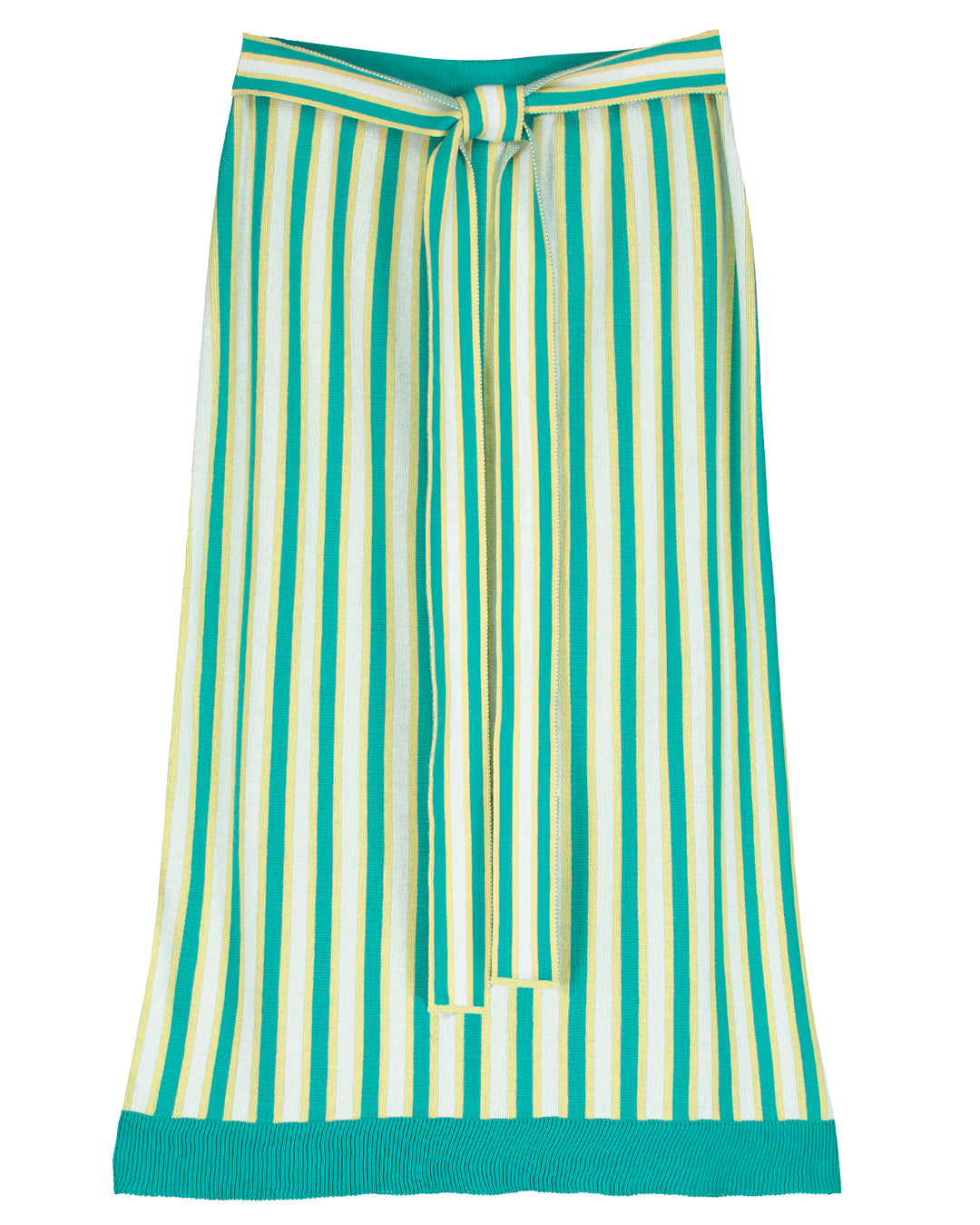Xiringo Women's Green Skirt - Flowy Midi Length for Casual Outings & Summer Dresses