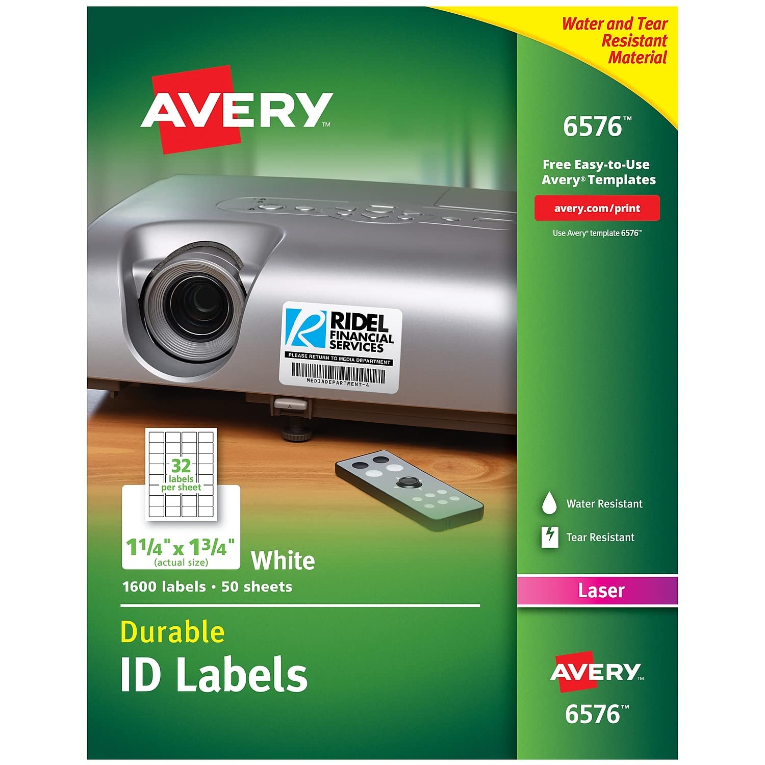 Avery 6576 Permanent Durable ID Labels 1.2