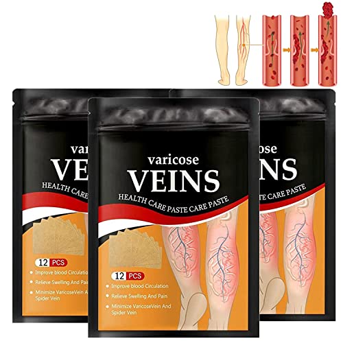 120-Piece Varicose Veins Treatment Patches for Legs - Spider Vein Relief, Edema & Nerve Pain Relief, Improves Blood Circulation & Vein Health - Perfect for Office Workers, Travelers & Standing Professionals