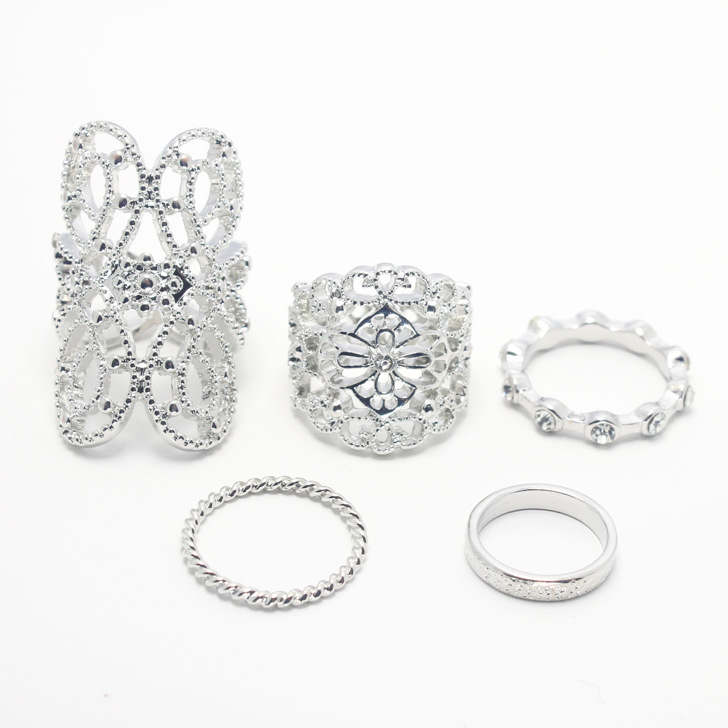 5-Piece Stackable Ring Set for Women - Trendy Minimalist Rings for Everyday Wear, Gift Giving & Layering Outfits
