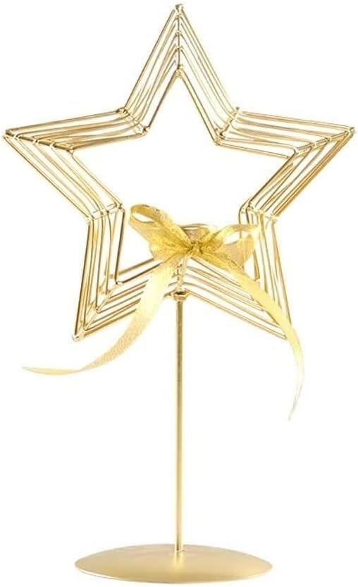 Wrought Iron Candle Holder - Elegant Christmas Table Decor for Home & Restaurant Candlelight Dinners | Rustic Candelabra for Holiday Centerpieces, Romantic Dining & Seasonal Ambiance