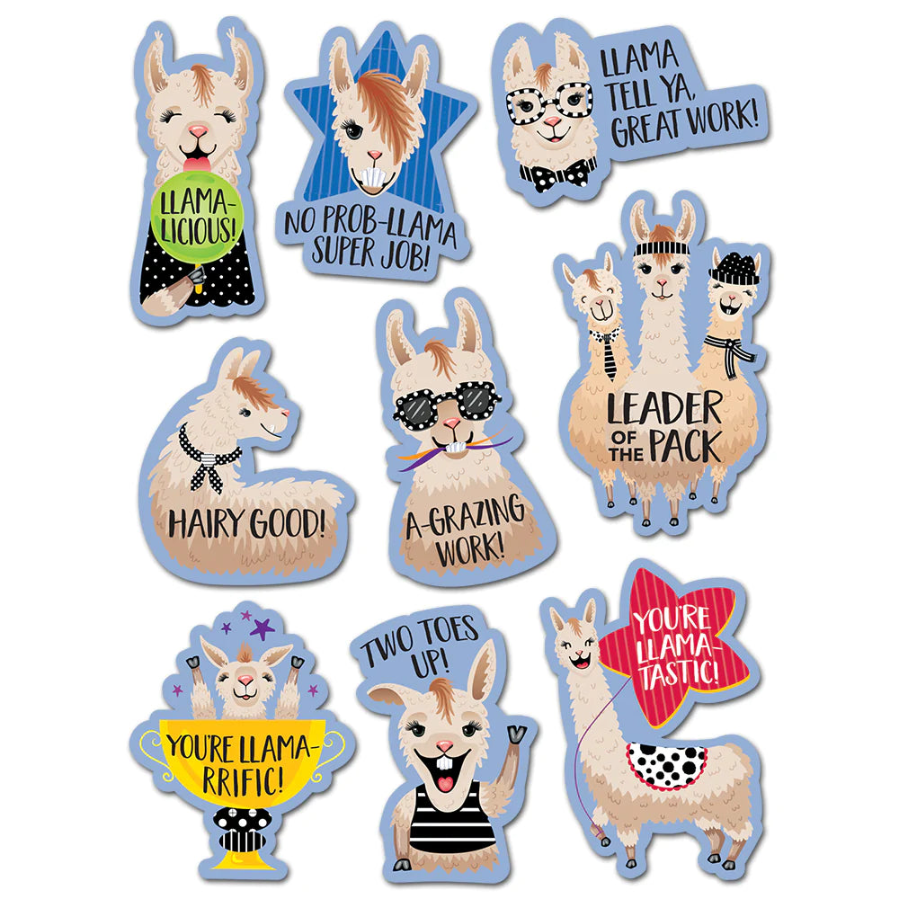 Colorful Llama Reward Stickers for Kids - Fun Classroom Incentives & Teacher Supplies - Perfect for Behavior Charts, Homework, and Student Motivation