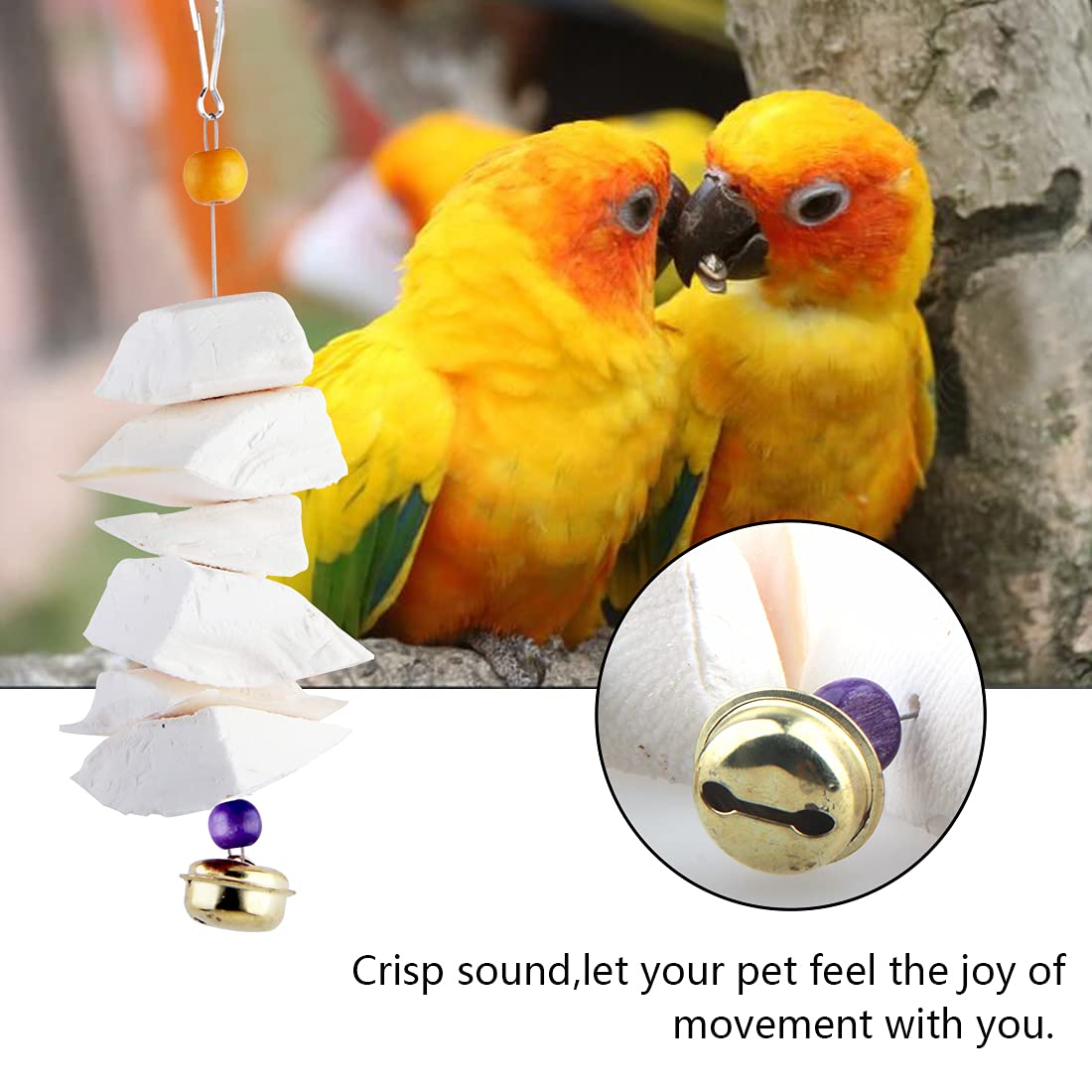 Cuttlefish Bone for Parrots - Natural Chewing Toy, Beak Grinding & Calcium Supplement - Bird Cage Accessories for Parakeets, Cockatiels & Small Birds (Set-A) - Perfect for Cage Enrichment & Healthy Beak Maintenance