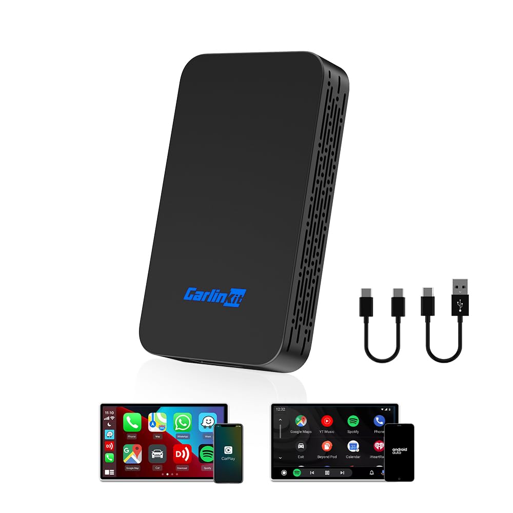 Carlinkit 2Air 5.0 Wireless CarPlay & Android Auto Adapter - Convert Wired to Wireless for iPhone & Android - Perfect for Seamless Music, Maps & Calls While Driving