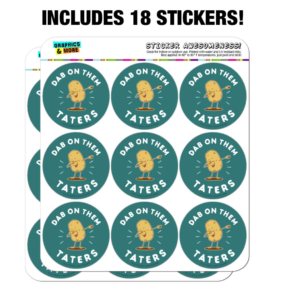 Funny Humor Stickers for Planners, Calendars & Scrapbooking - 'Dab on Them Taters Haters' Crafting Decals - Perfect for DIY Journals, Bullet Journals & Gift Wrapping